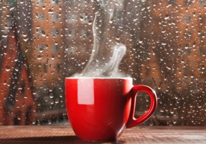 coffe with rain